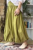 Paloma Bubble Hem Midi Skirt Olive 